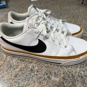 Nike Court Legacy’s with Gold Accents